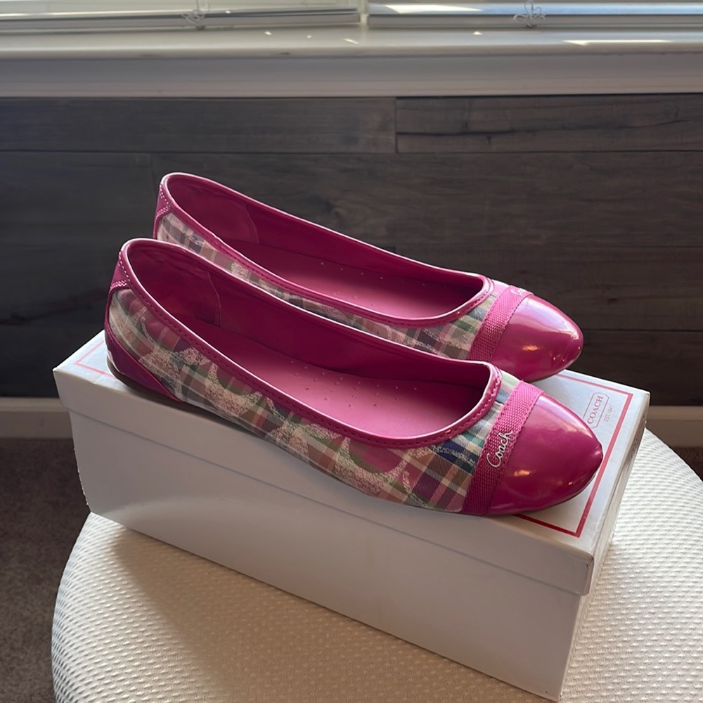 Coach size 9 CECILE 16cm POP BCH PL/PT color Multi/dark pink